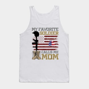 My favorite soldier calls me mom Tank Top